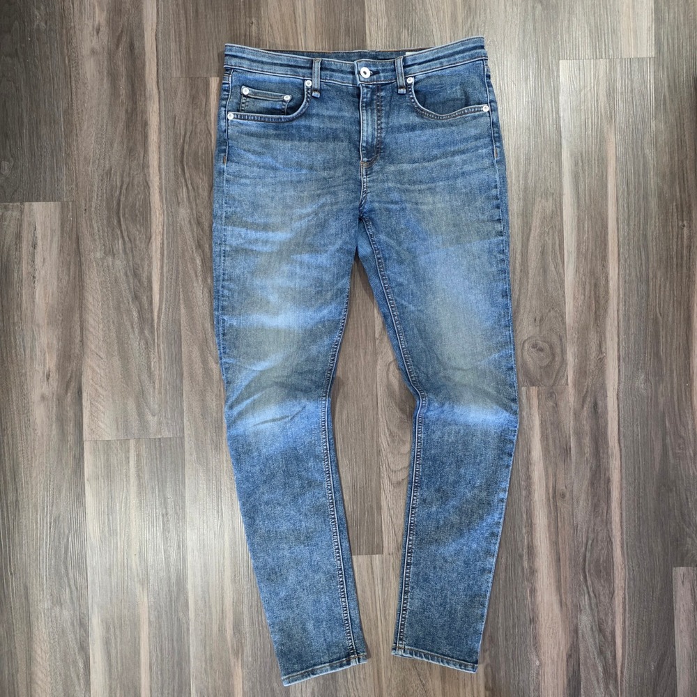 Rag & Bone Fit 1 Skinny Jeans Mens 30 Baxhill Blue W2850K122BAX Slim‎ Stretch